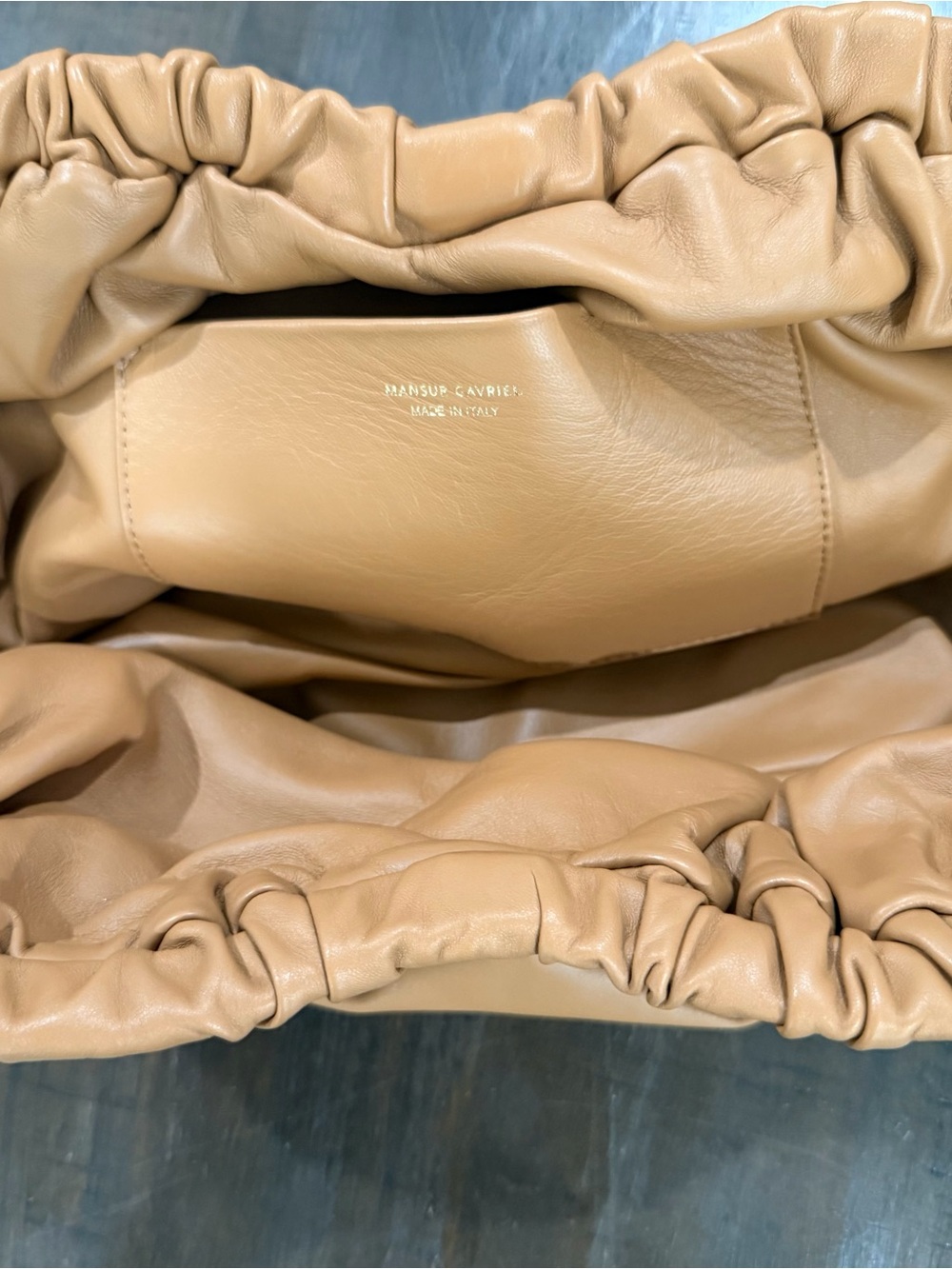 Mansur Gavriel Tan Leather Cloud Clutch Belt Bag - Picture 2 of 2